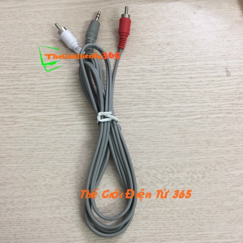 Bộ 5 dây 1 đầu đực 3.5mm ra 2 đầu đực rca hoa sen