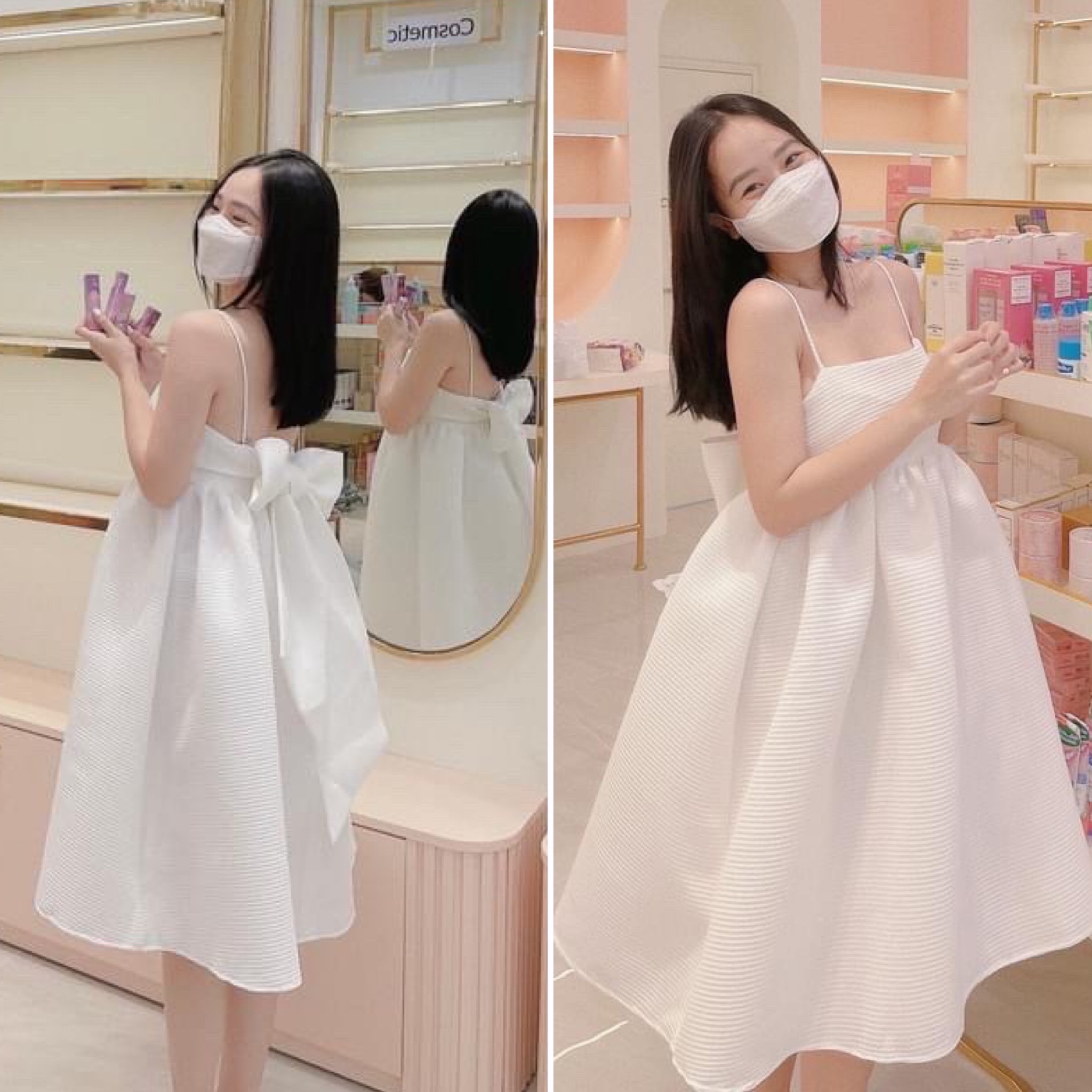 Đầm 2 dây cột nơ lưng - Rossy Fashion