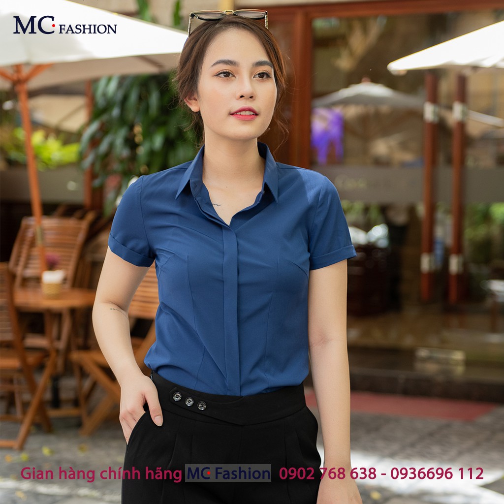 Áo sơ mi nữ công sở tay ngắn MC A208