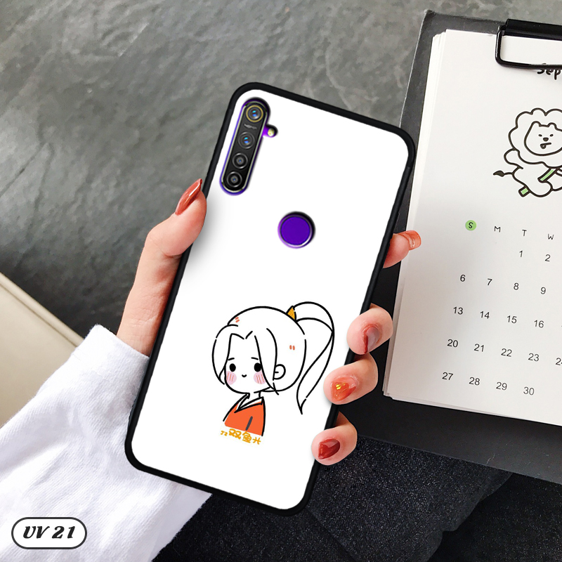 Ốp Realme 5 Pro lưng nhám -ngộ nghĩnh