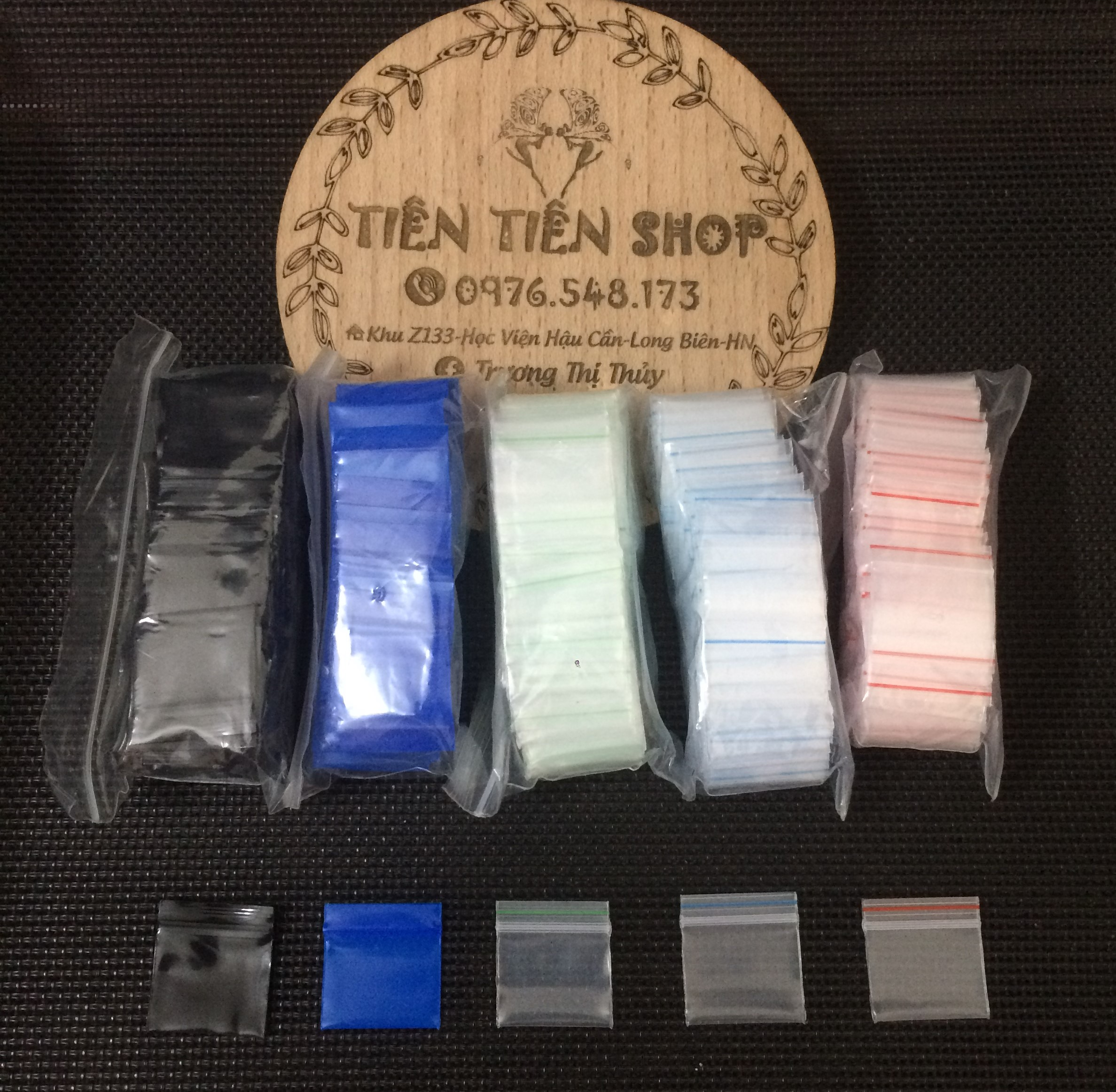 50c túi zip 2.5x2.5 nhiều màu