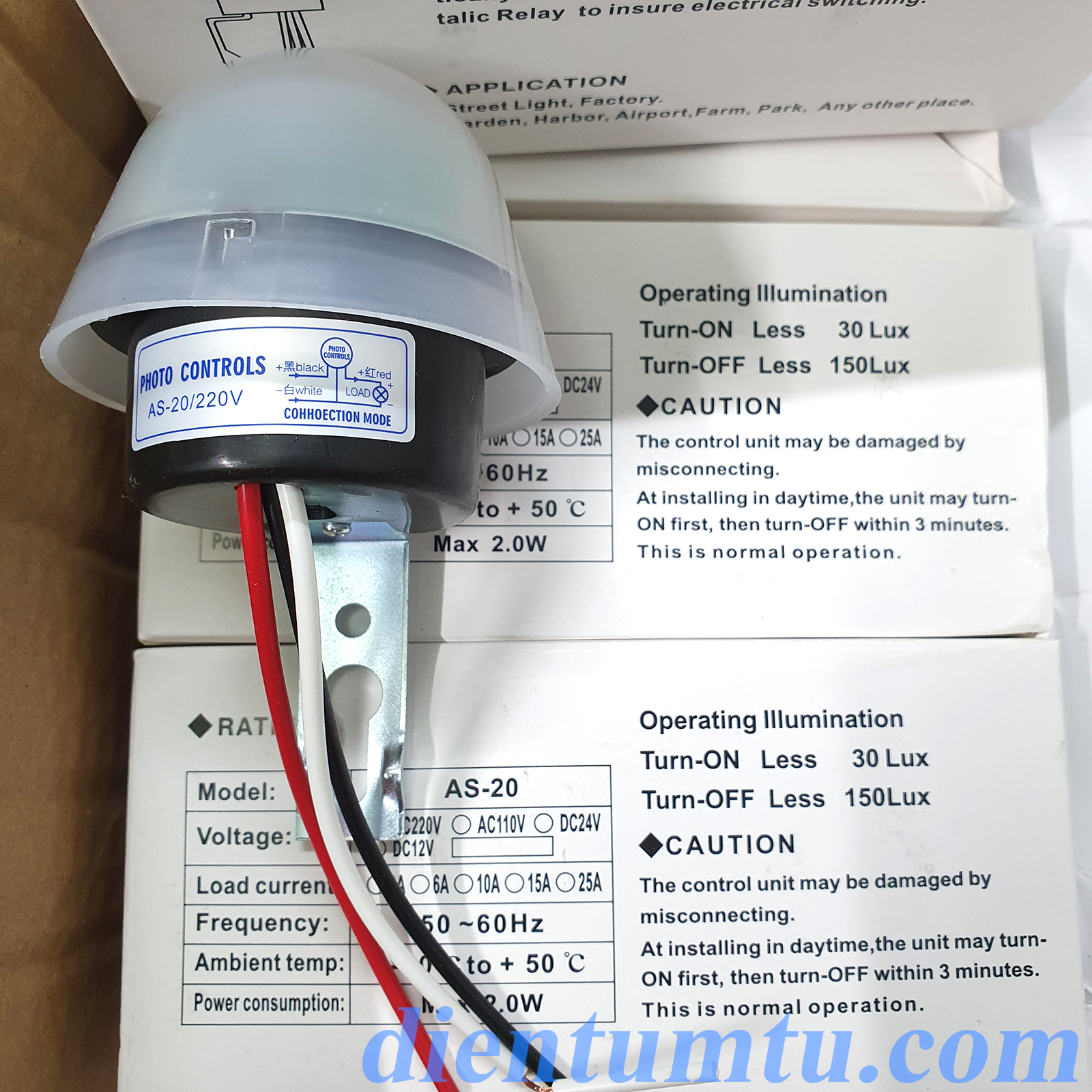 Công tắc cảm biến ánh sáng AS-20
