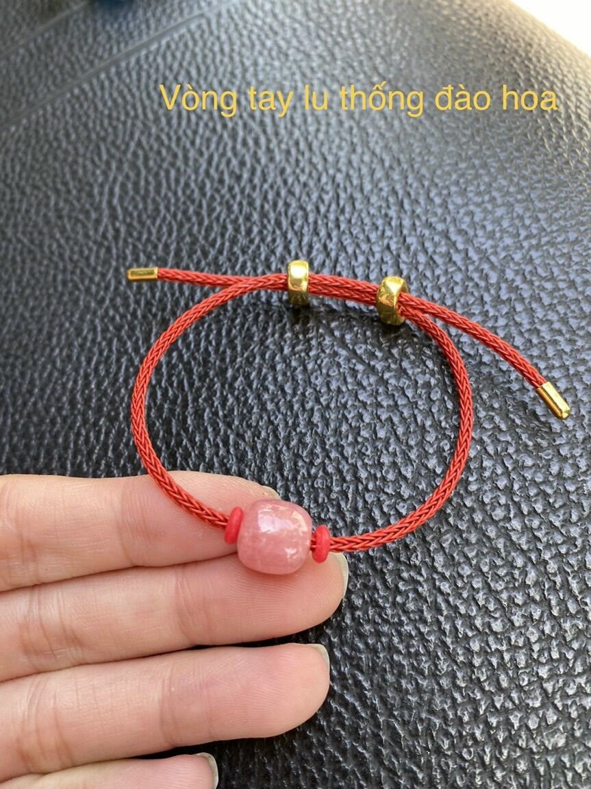 Vòng tay lu thống các loại đá kèm dây lõi thép 2 mm