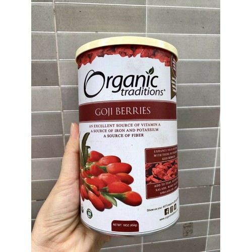 [HCM]Kỷ tử hữu cơ Organic Traditions Mỹ 400g