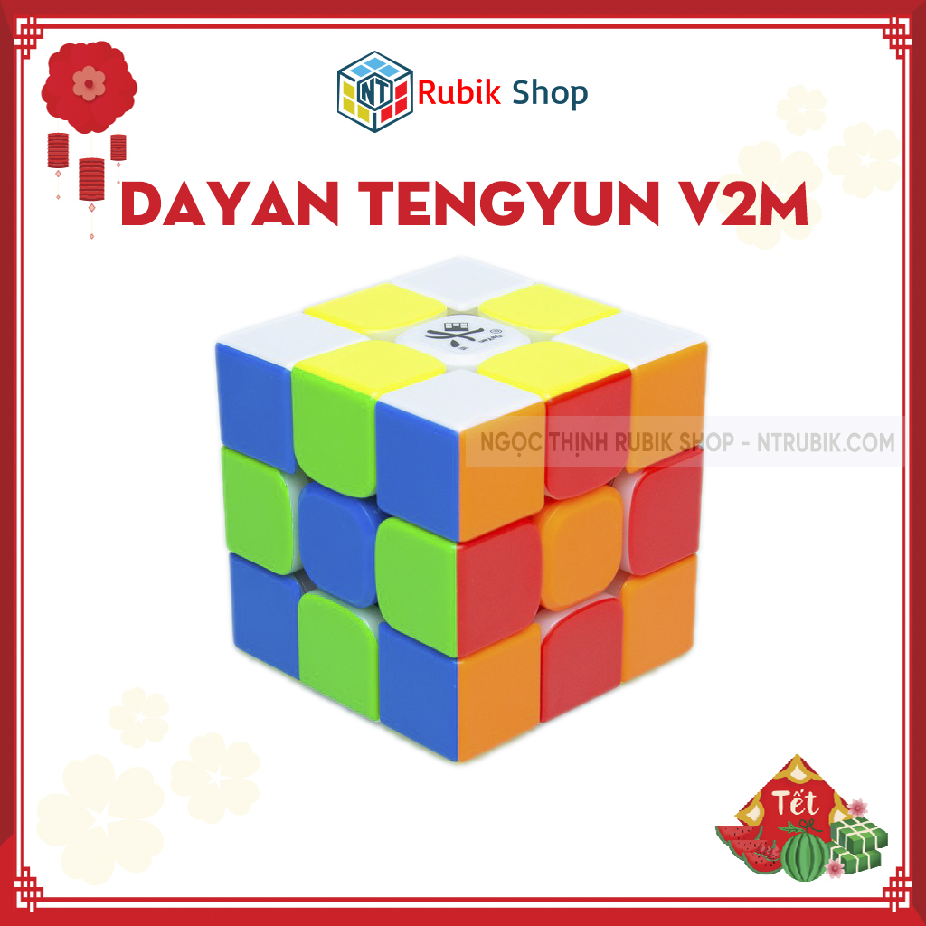 [Siêu Hot] 3x3x3 Rubik Dayan Tengyun V2 M Stickerless (Dayan New Flaship) (Dayan New Flaship)