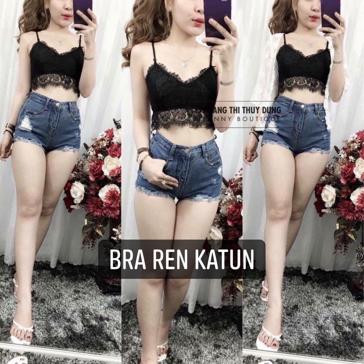 Áo Bara 2 Dây Ren K Mút Siêu Sexy