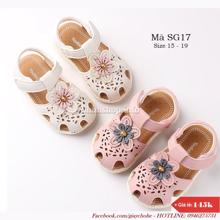Sandal cho bé gái tập đi 6 - 24 tháng SG17