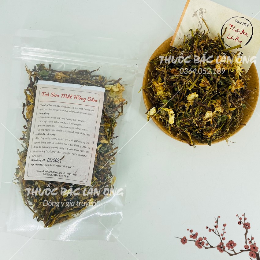 Trà sơn mật hồng sâm SAPA 500g, trà sơn mật nhiều hoa nhài, cỏ ngọt, thơm ngon, vị ngọt tự nhiên