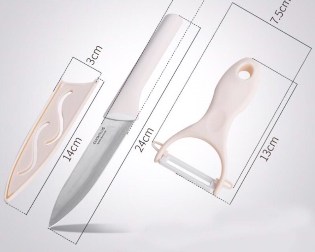 [HCM]Bộ dao thép và nạo sứ Lock&Lock Cookplus CKK502