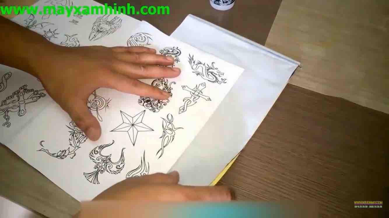 Combo 03 tờ giấy than scan in hình xăm khổ A4
