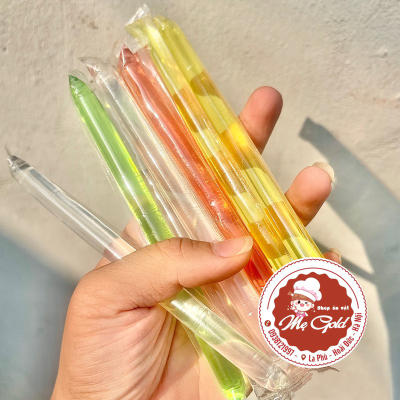 Thạch que trái cây, thạch đũa vị hoa quả tuổi thơ (gói 6 que)