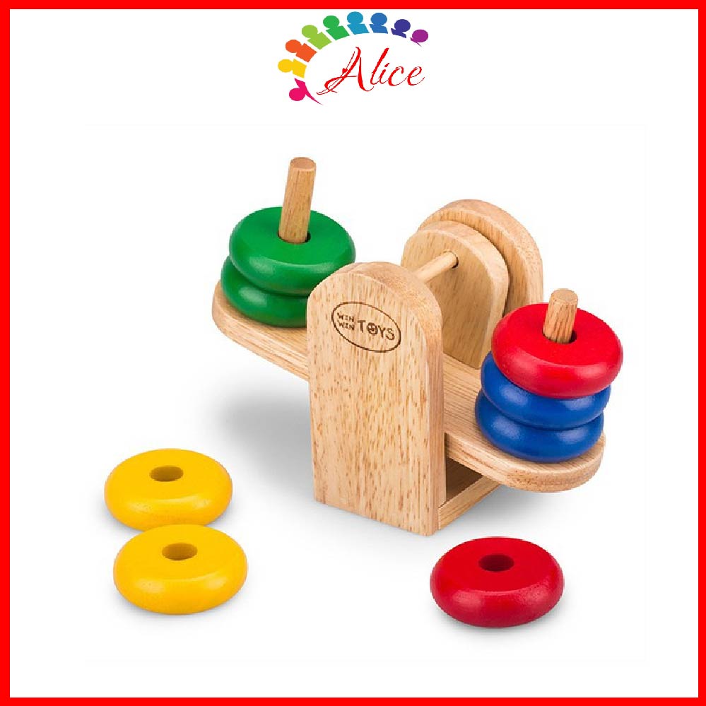Cân bập bênh - Đồ chơi gỗ thông minh Winwintoys cho bé