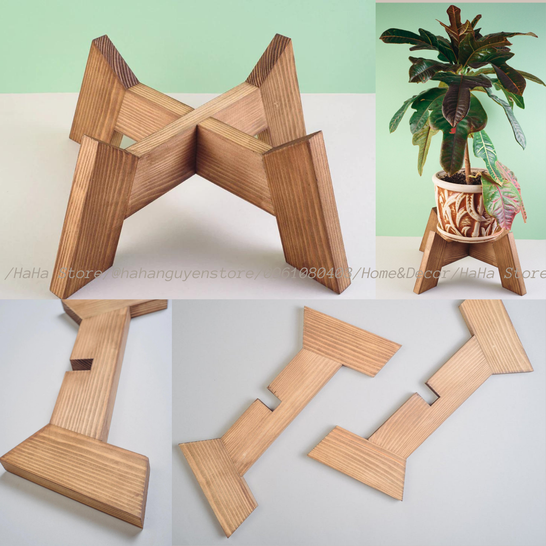 Đôn gỗ để cây cảnh Kệ gỗ Decor chậu cây CCG09