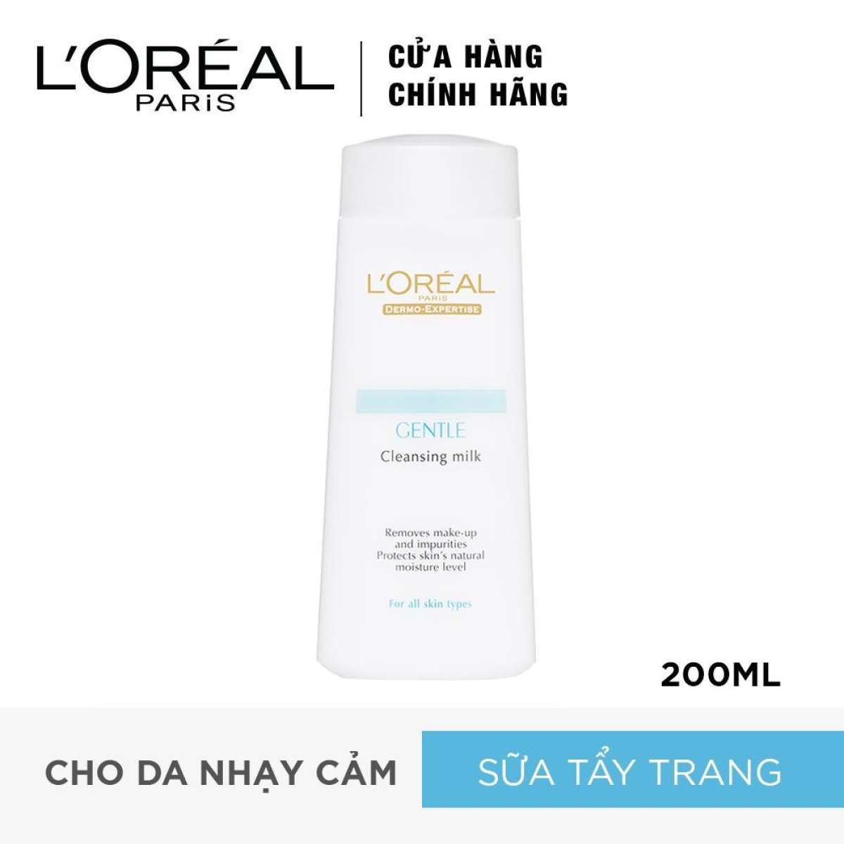 Sữa tẩy trang Loreal Dermo Expertise Gentle Cleansing Milk 200ml