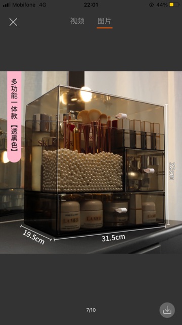 Tủ Đựng Mỹ Phẩm Nắp Vuông Cao Cấp