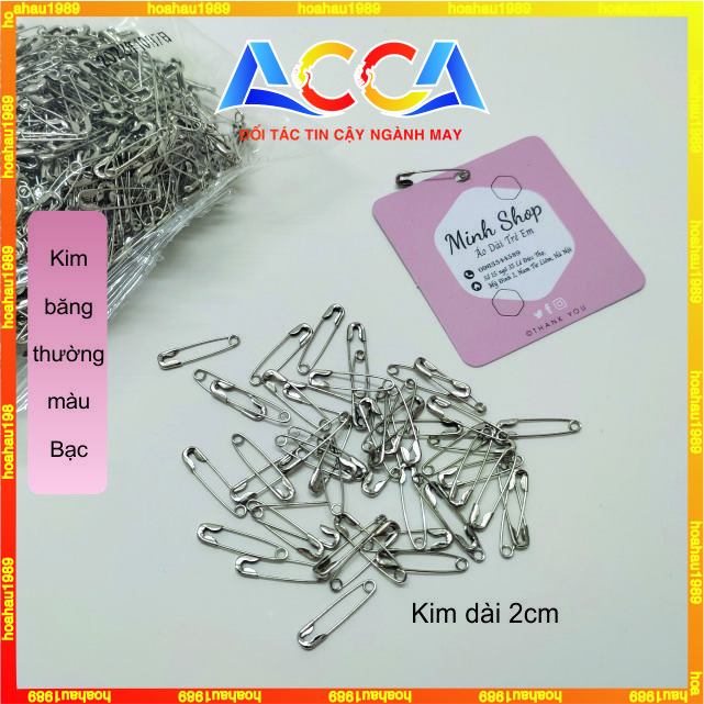 Kim băng cài quần áo_ghim cài áo thời trang loại nhỏ mini, hồ lô đủ màu sắc_950-1.000 cái/hộp, phụ kiện cài Tag mác