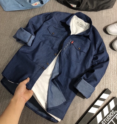 ÁO SƠ MI NAM 2 TÚI VẢI GIA JEAN