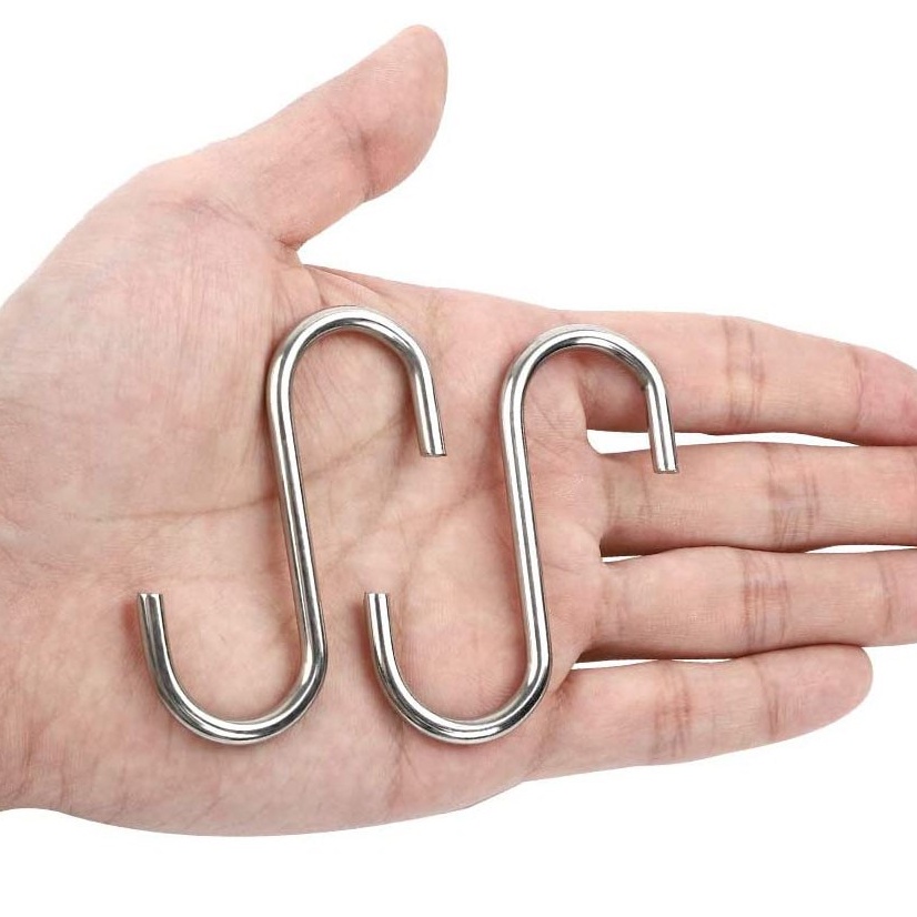 Móc Chữ S Móc Treo Đồ Đa Năng Loại Xịn Đầu Bo Tròn, Inox Siêu Bền