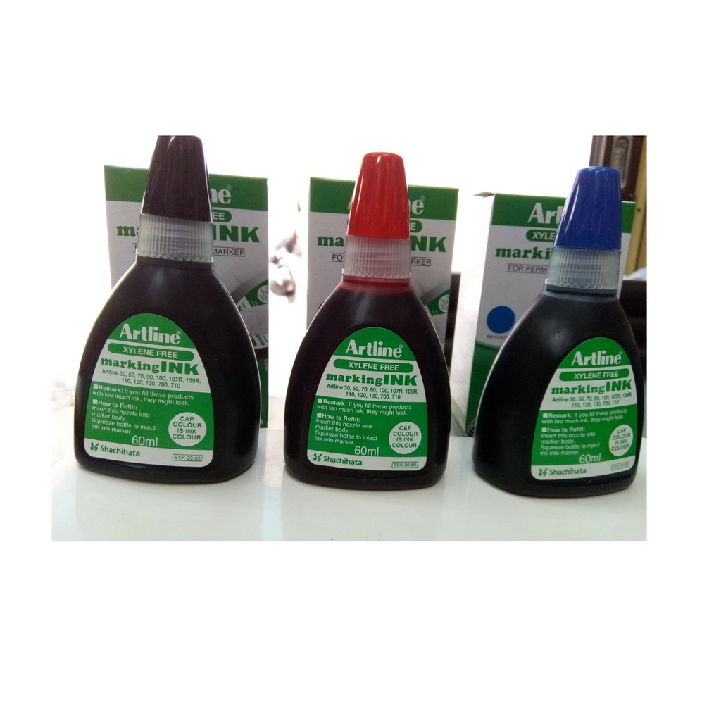 Mực chuyên dụng đóng bao bì Artline ESK20-60 mẫu mới 60ml của Nhật