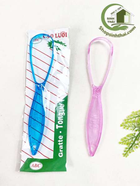Đồ cạo lưỡi bằng nhựa - Dụng cụ cạo lưỡi vệ sinh có cán cầm