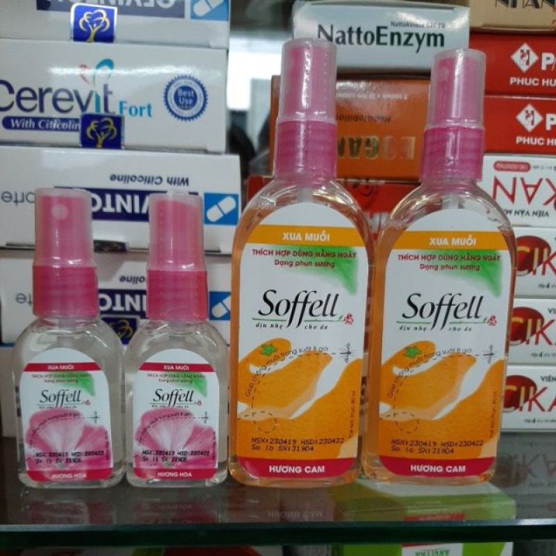 Xịt chống muỗi Soffell hương cam ( chai 80ml ) giá rẻ