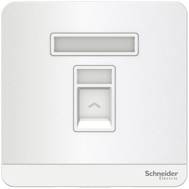1G RJ45 Data Cat6, Shuttered, White
