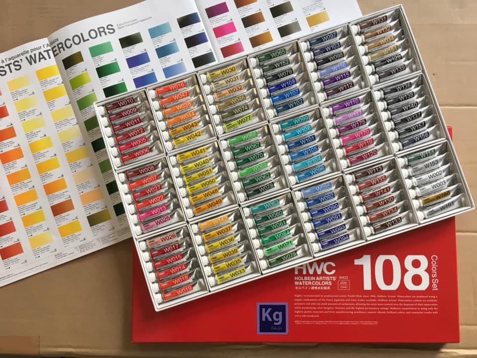 [Màu Nước Holbein] P4 Tone Xanh Tuýp 5-15Ml