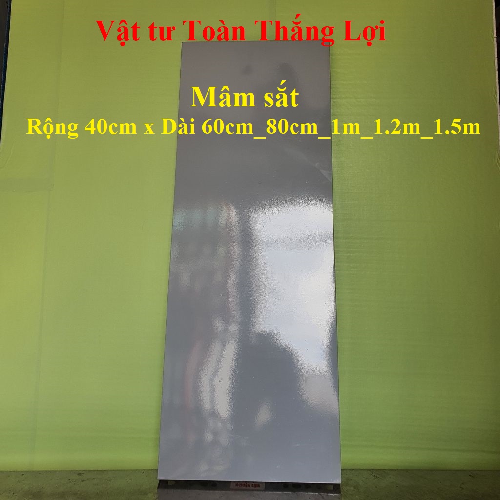 ( Rộng 40cm x Dài 60cm đến 1.5m) Mâm sắt V lỗ làm kệ
