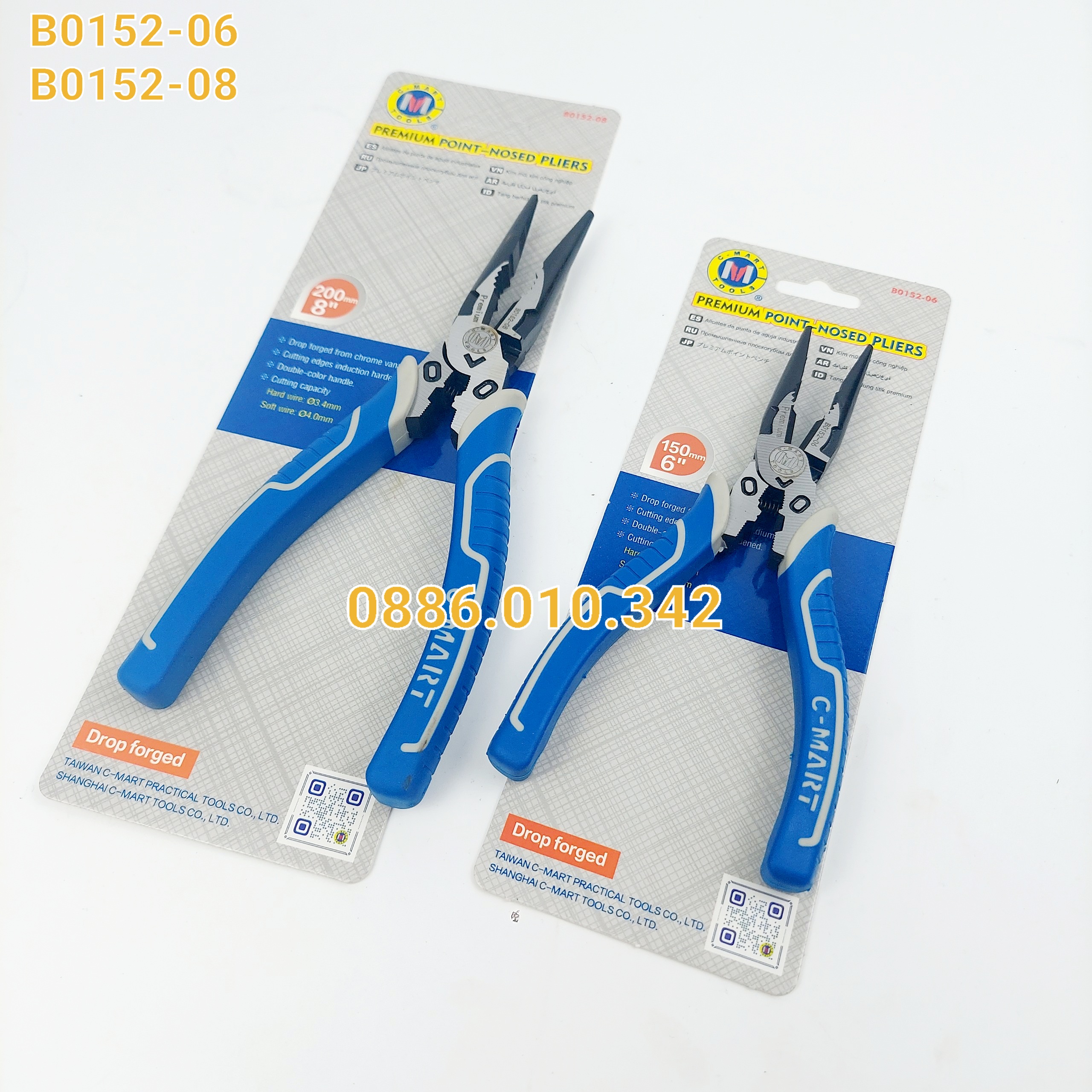Kìm mũi nhọn b0152 - 06 c-mart cao cấp chính hãng - chất liệu thép cr-v siêu bền