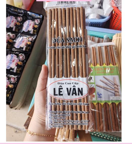 Bộ 10 đôi đũa gỗ chống mốc- Đũa gỗ sạch Lê Vân