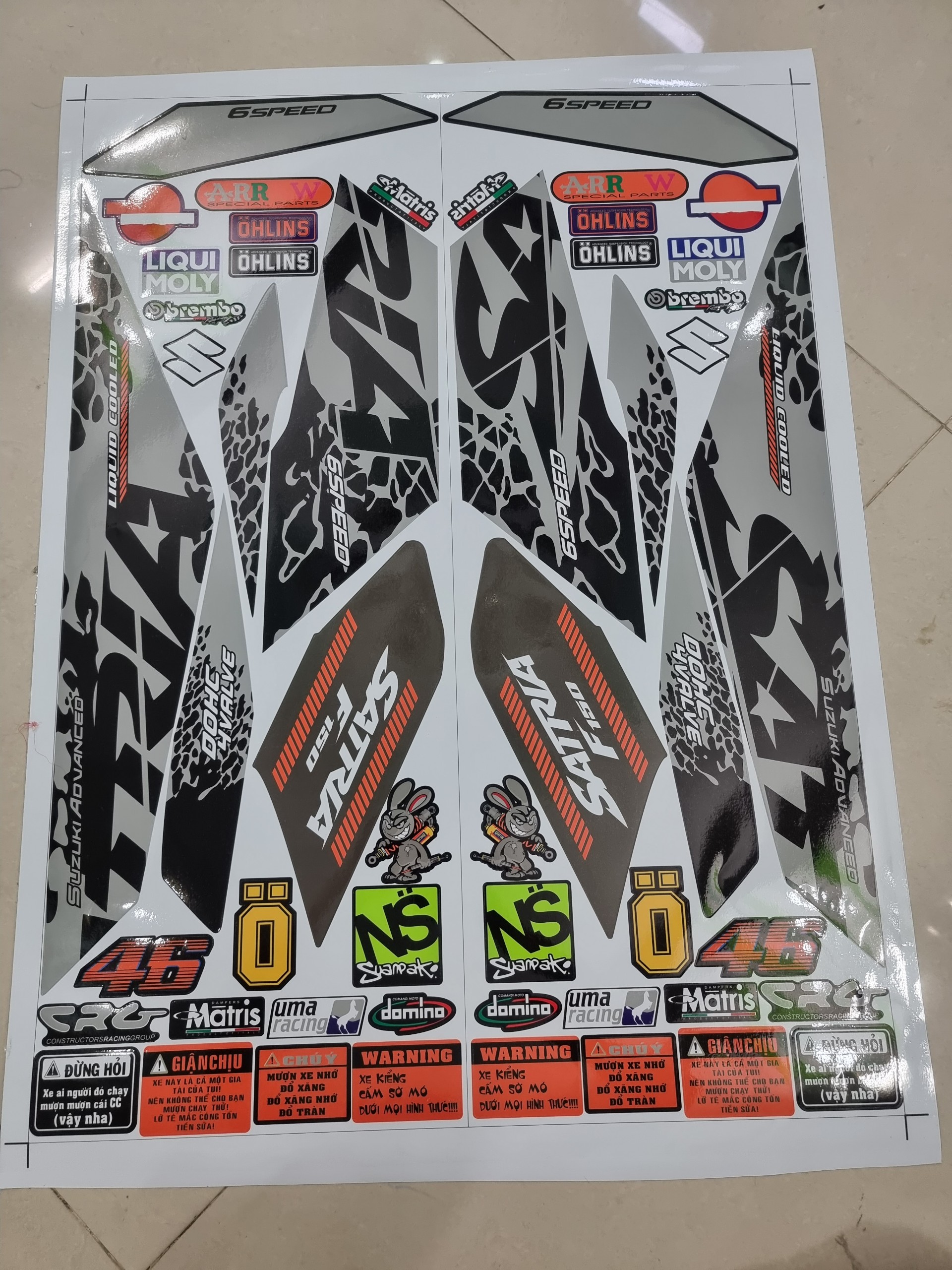 Tem Satria fi báo đốm tặng logo