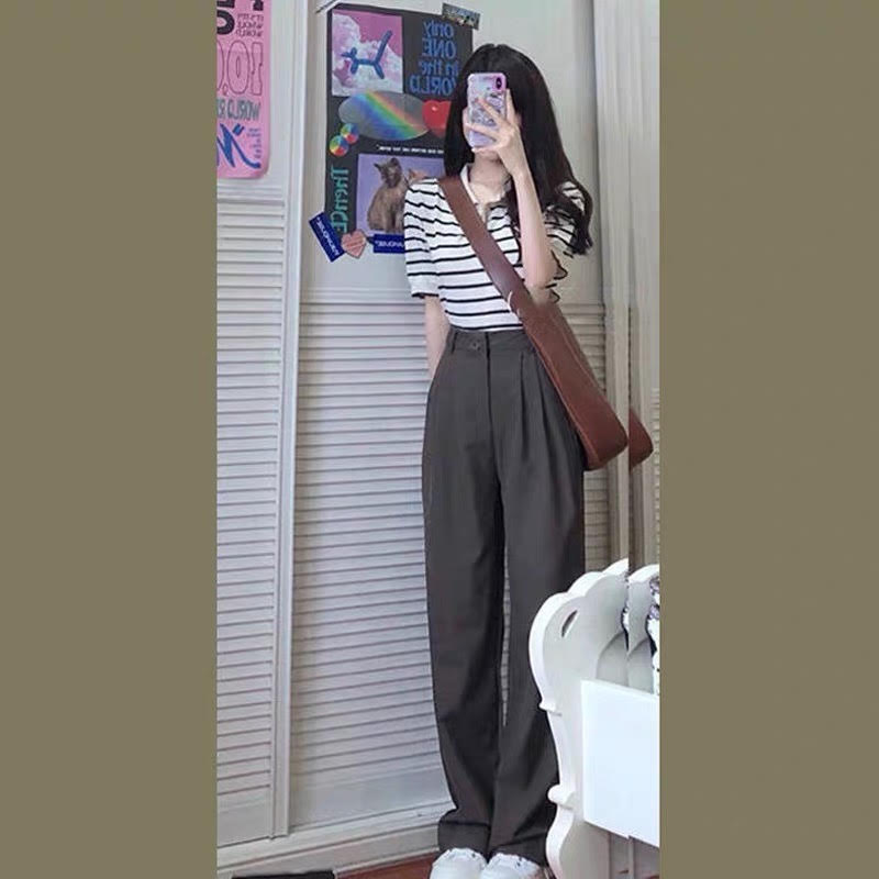 [Ảnh thật] ÁO POLO CROPTOP CỔ V LEN
