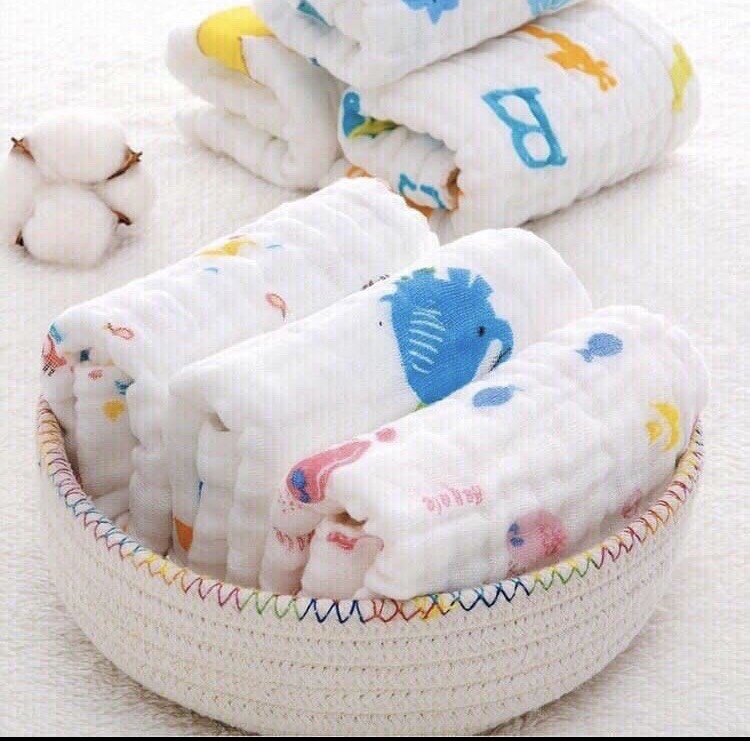 Khăn xô 6 lớp rửa mặt loại dày ( sỉ lẻ đồ sơ sinh bebong86 )