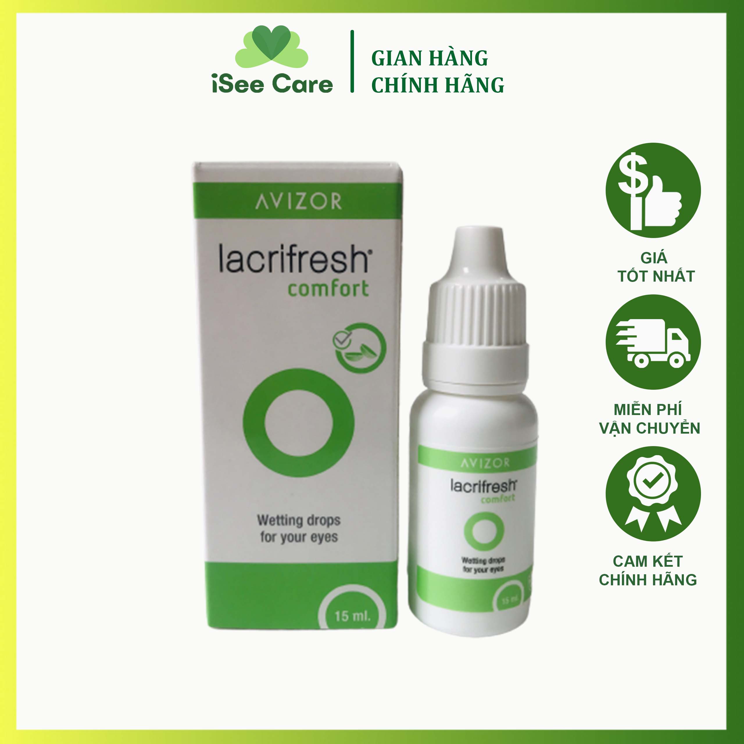 Nước nhỏ mắt nhân tạo Avizor Lacrifresh Comfort 15ml