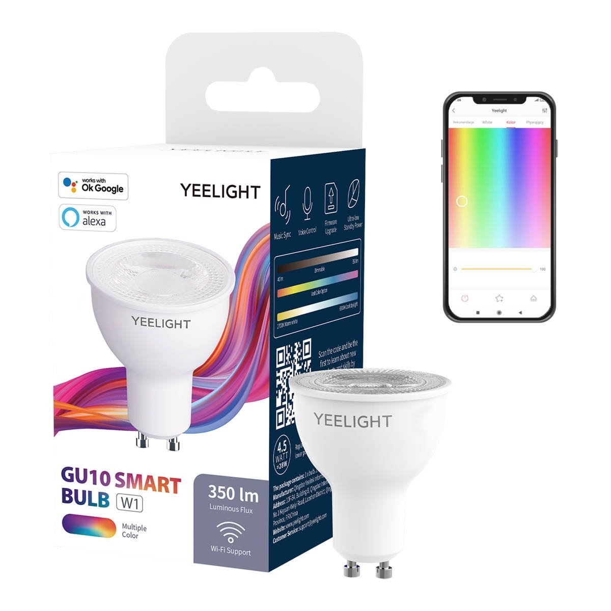 [HCM]Bóng đèn LED thông minh Yeelight GU10 W1 (đổi màu)