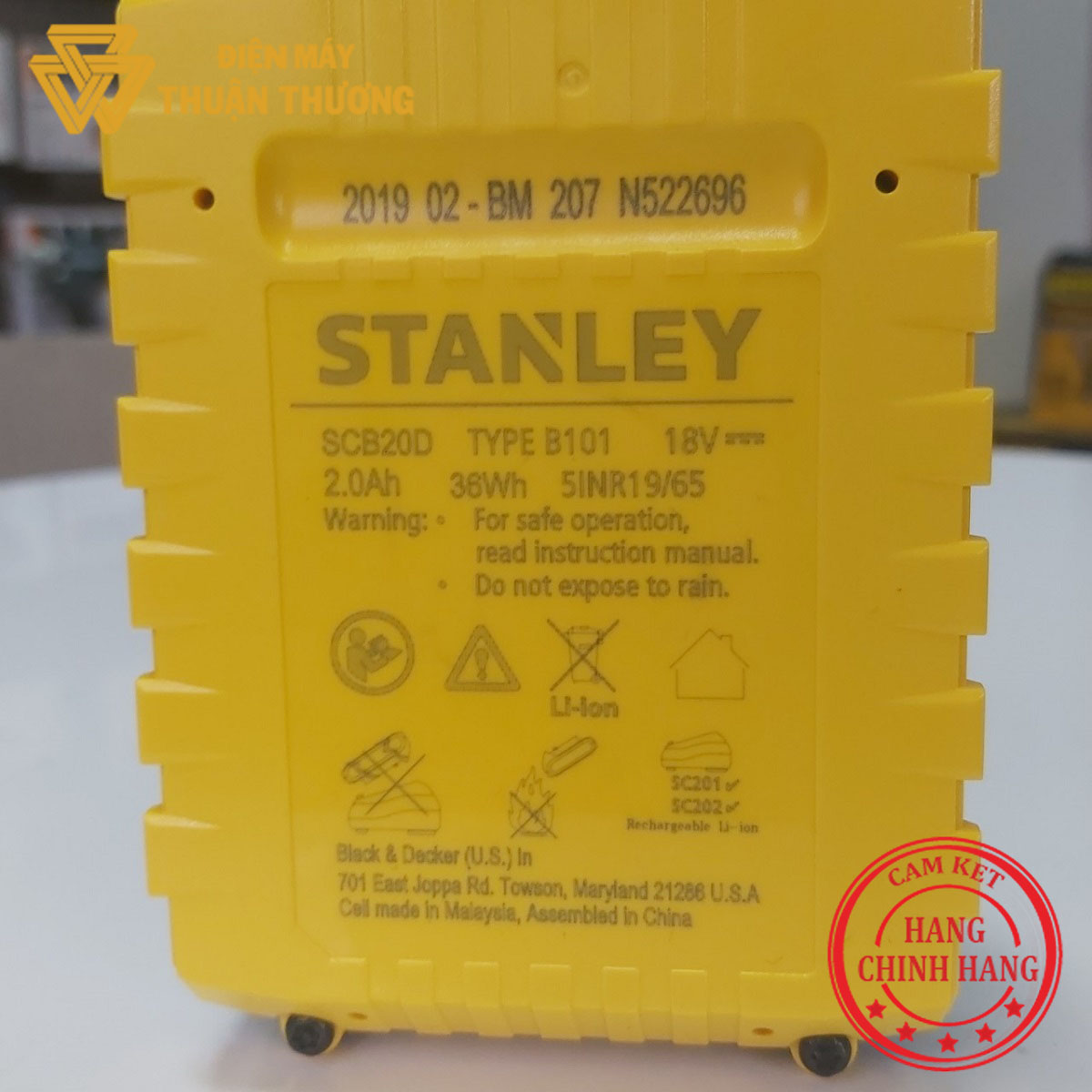 Pin Lithium 18V 2.0Ah Stanley SCB20D-B1