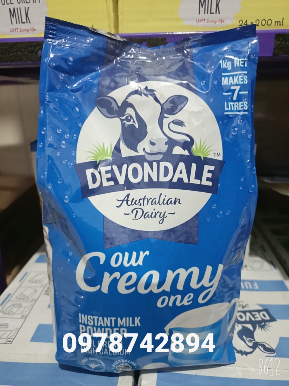 Date T09.2022 Sữa bột nguyên kem Devondale nhập từ Úc bịch 1 kg