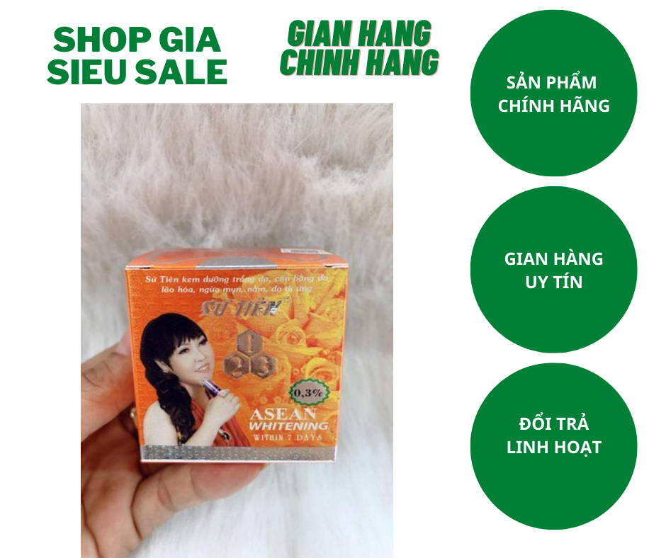 Kem sứ tiên cam trắng da lão hóa ngừa mụn nám da dị ứng 3g