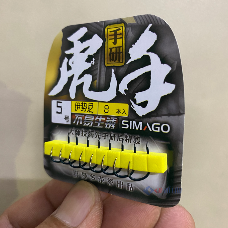 Lưỡi câu thép carbon có ngạnh SIMAGO Nhật Bản