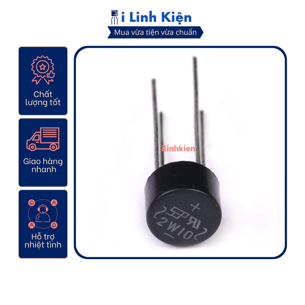 2W10 Diode cầu 2A 1000V DIP-4 chính hãng SEP