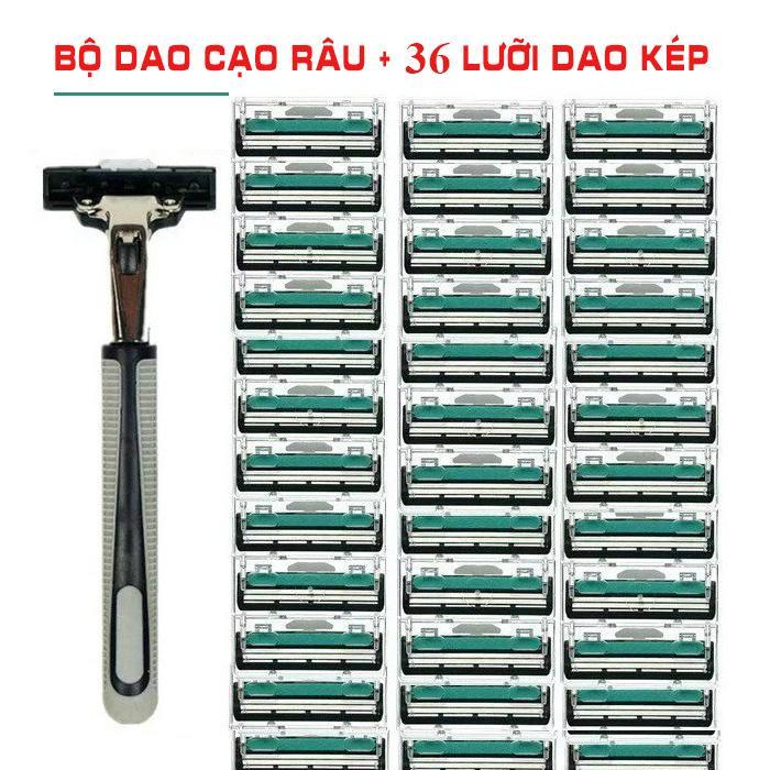 Dao cạo râu + 36 lưỡi dao cạo thay thế