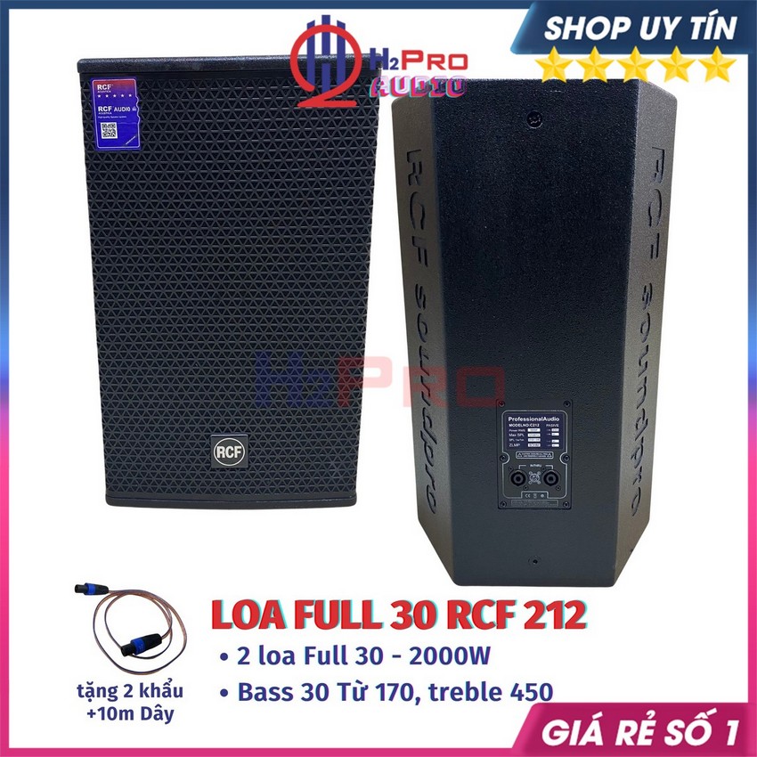 Đôi Loa Full 30 RCF 212 2000W Từ 170-Treble 450 ( 2 Chiếc, Tặng Dây Khẩu ), Loa Full Bass 30 Karaoke - H2Pro Audio