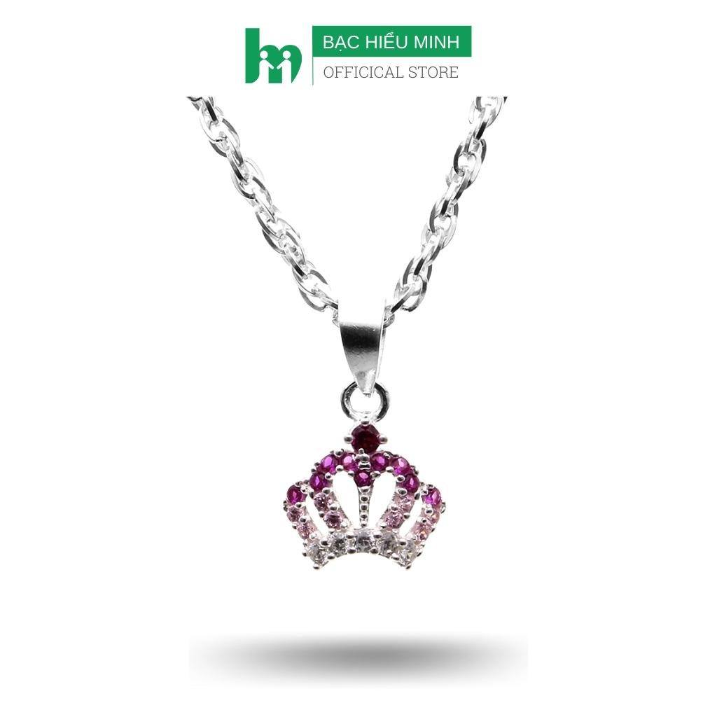 Dây chuyền trẻ em vương miện elsa bạc hiểu minh dte055