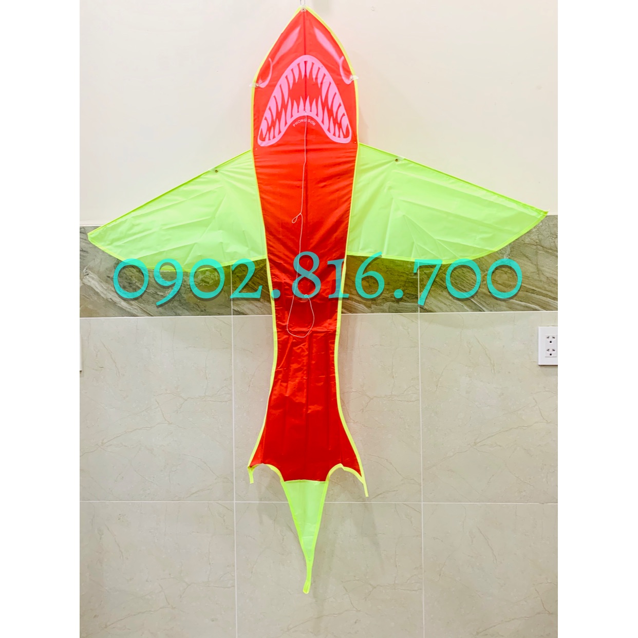 Diều cá mập lớn ngang 1m3 x dài 1m8