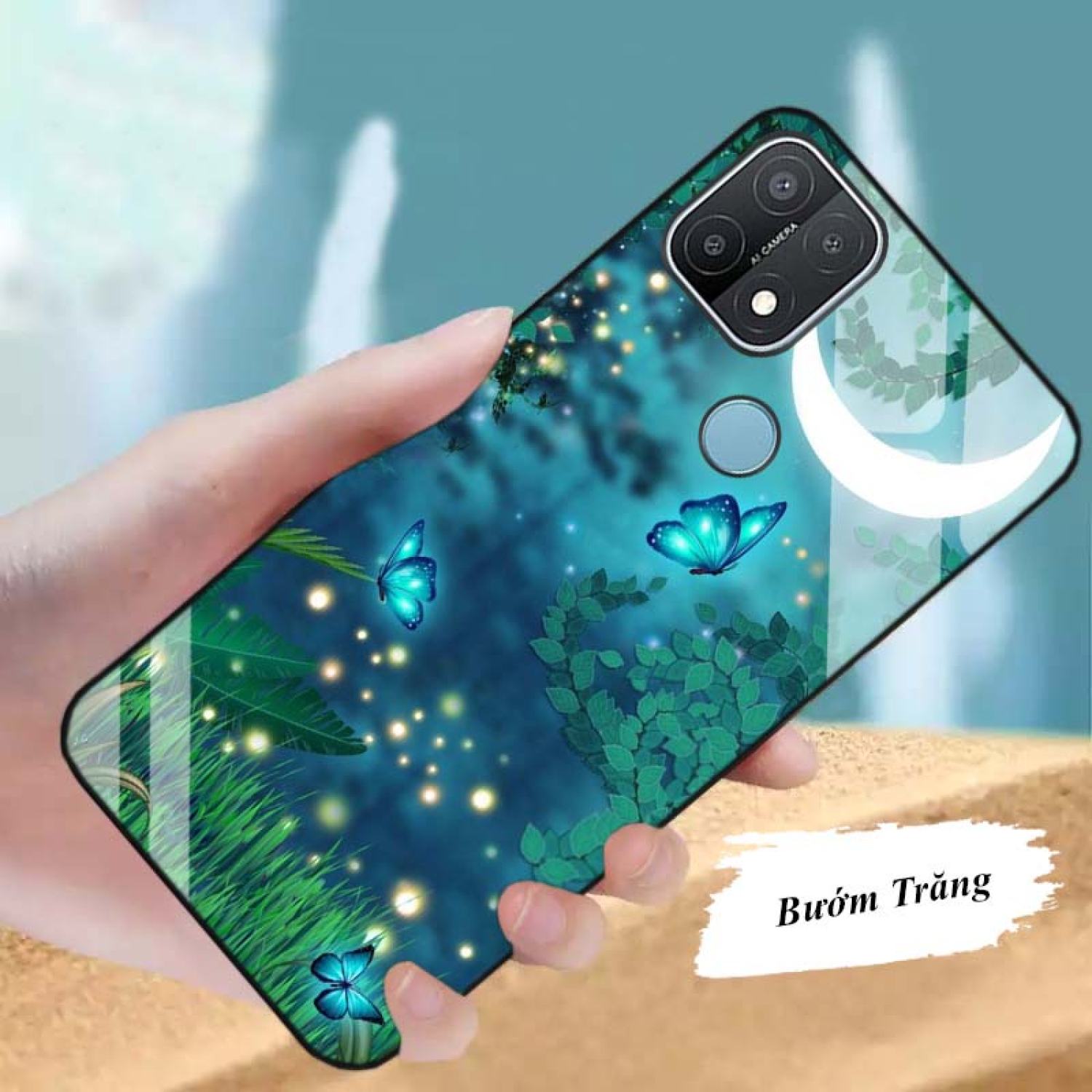 Ốp oppo a15, a15s lưng kính cường lực cao cấp mới ƞhất