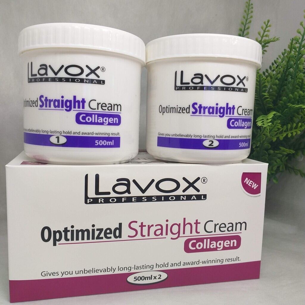 ( Hàng chuẩn ) Thuốc duỗi tóc Lavox tím 500ML ✖️2 hủ