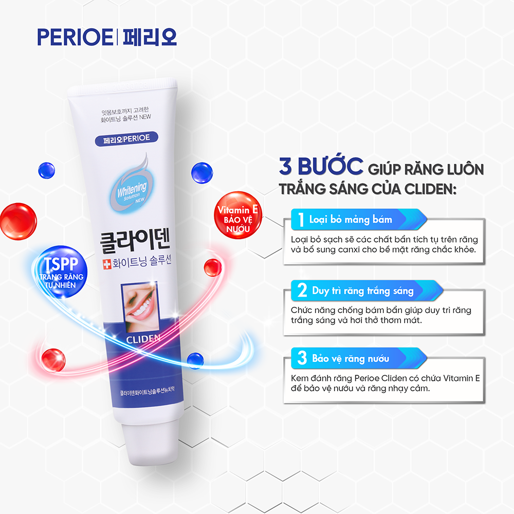 Kem đánh răng Perioe Trắng răng chuyên biệt 120g