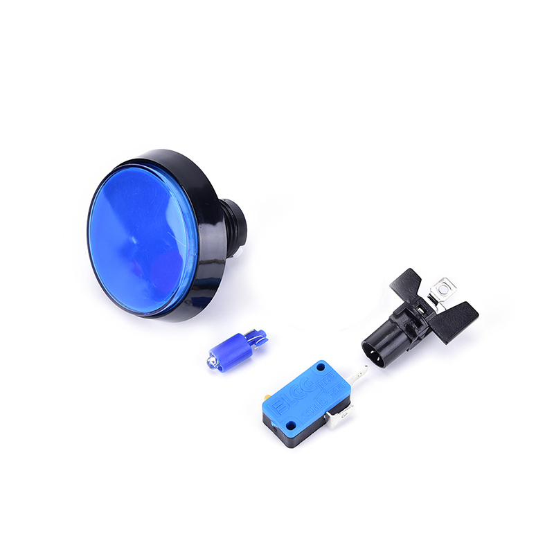 Qin795 Đèn Led 60mm đèn công tắc nút Nhấn máy chơi trò chơi điện tử Arcade hình tròn lớn