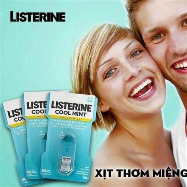 Xịt thơm miệng Listerine mẫu mới