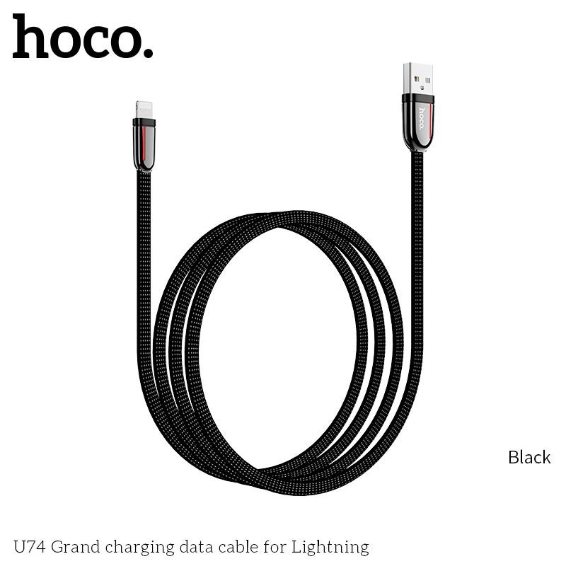 Dây cáp sạc U74 Lightning iPhone 1.2m HOCO